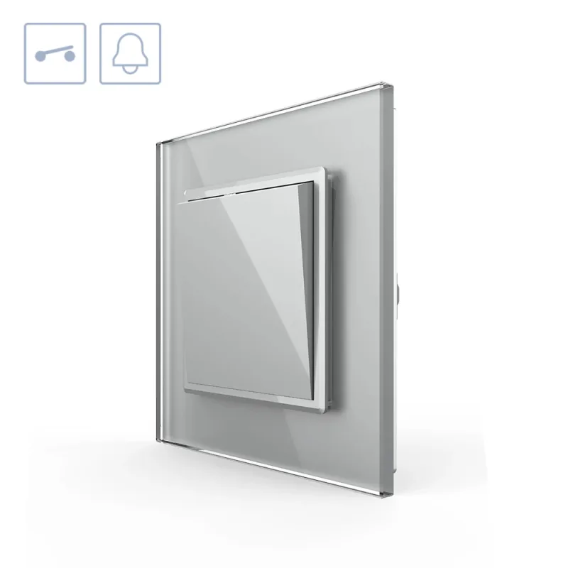 Pulsador marco gris livolo