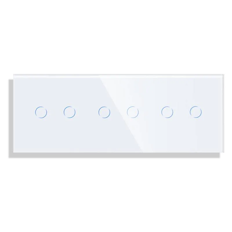 Frontal cristal blanco koob 6 botones 3 módulos