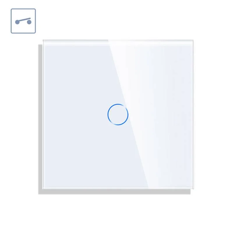 Interruptor táctil koob frontal cristal blanco