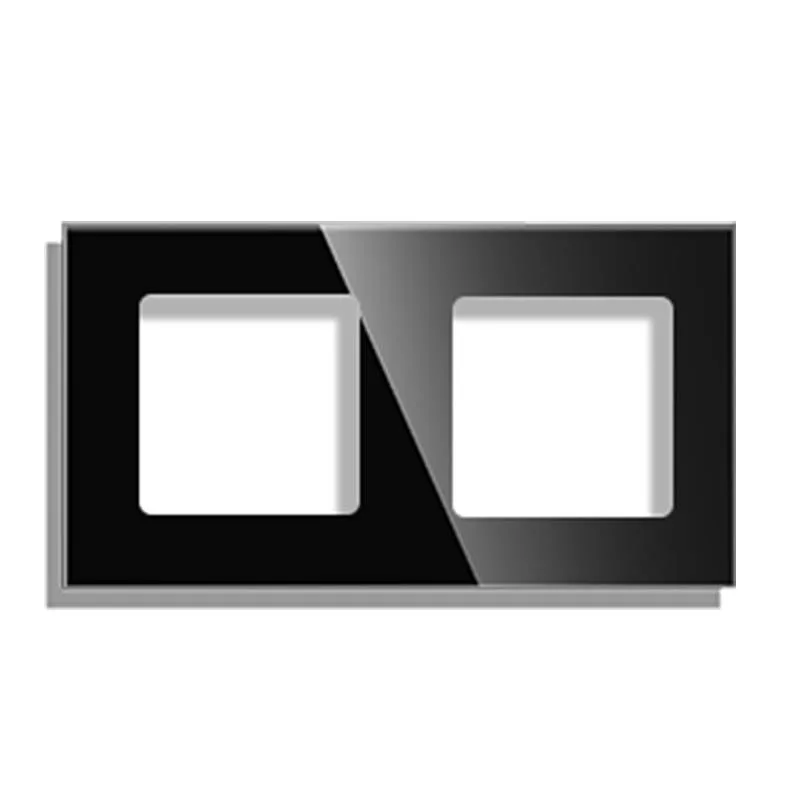 Frontal socket cristal negro koob 2 módulos