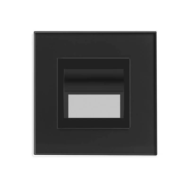 Baliza led 1w koob frontal cristal negro blanco cálido