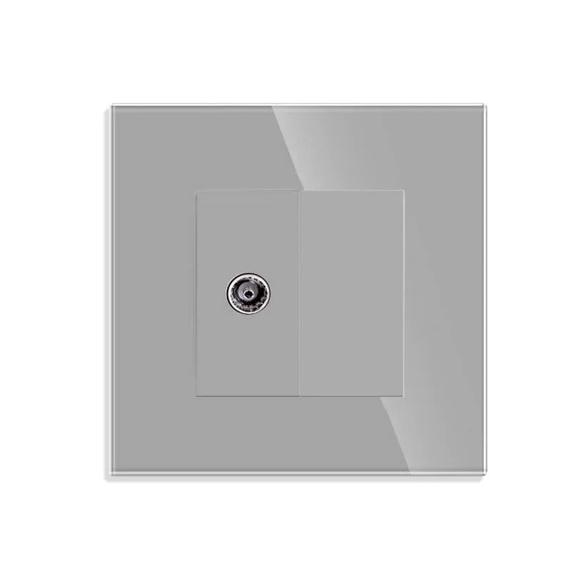 Conector tv koob frontal gris cristal