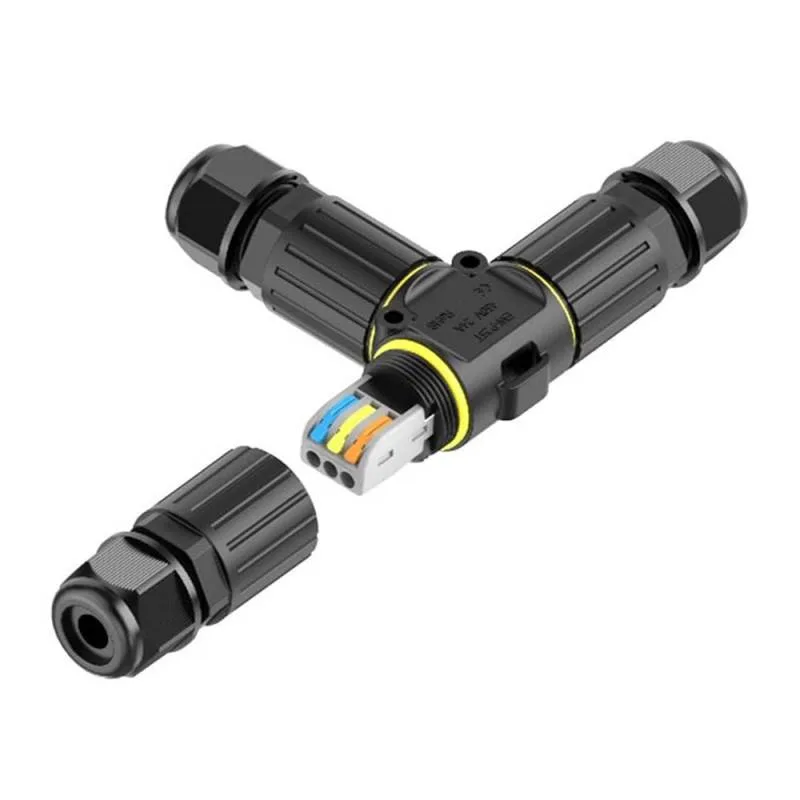Conector t ip68 165*100mm ø30mm 3 cables 0.5-2.5mm2 16a conectores rápidos
