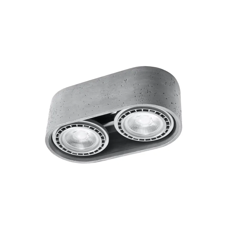 Luminaria de hormigón basic 2 ar111 gu10