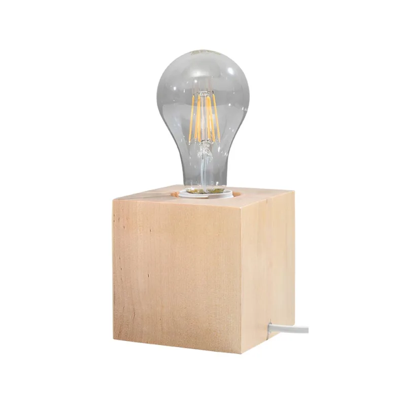 Lámpara de madera para mesa ariz e27