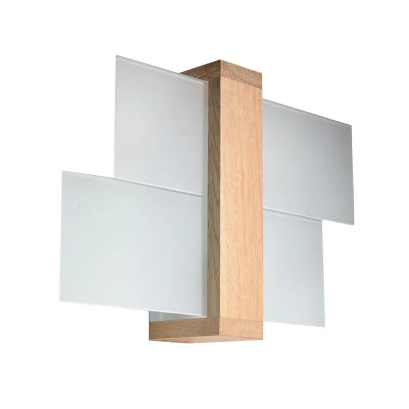 Aplique de pared de madera feniks 1 e27
