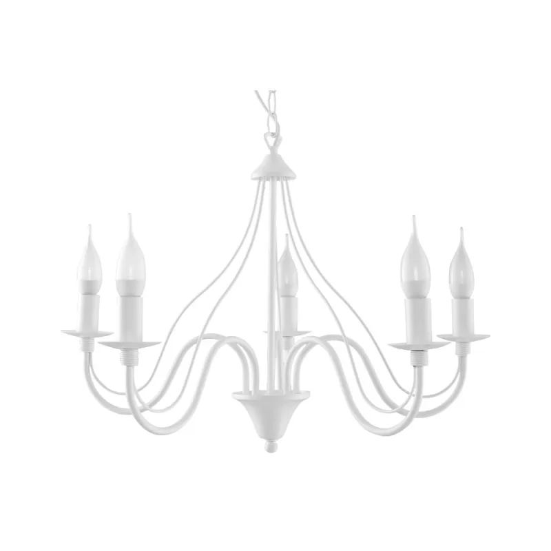 Lámpara suspendida minerwa 5 blanco e14