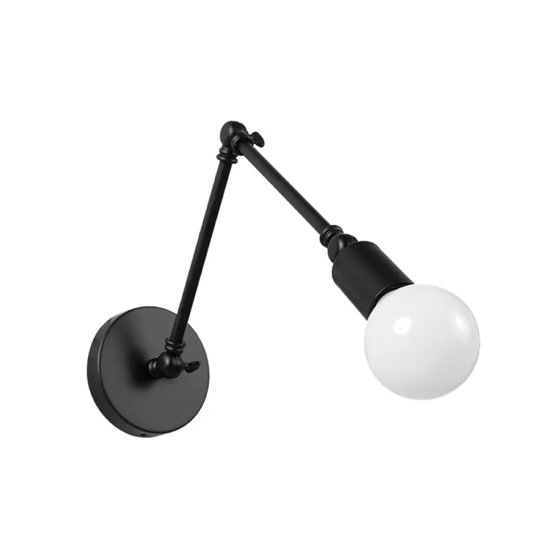 Aplique de pared stark negro e27