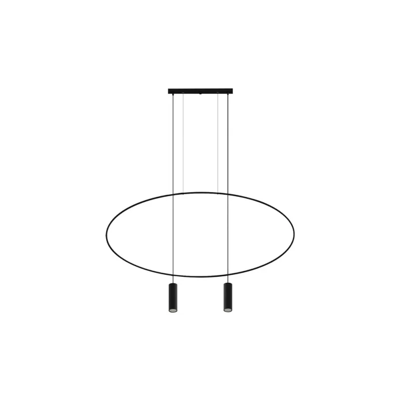 Lámpara de techo holar 2 negro gu10