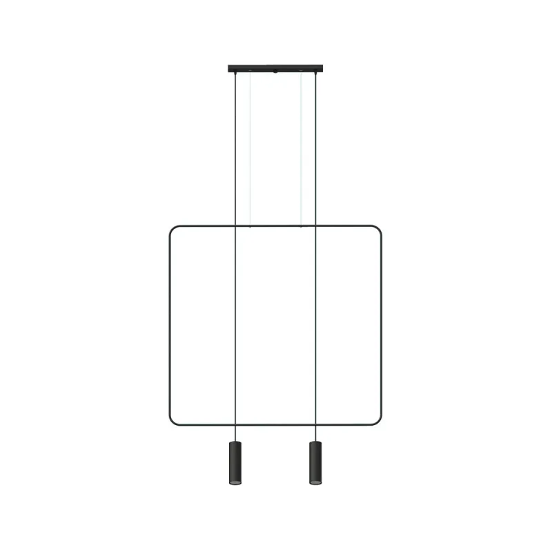 Lámpara de techo rana 2 negro gu10