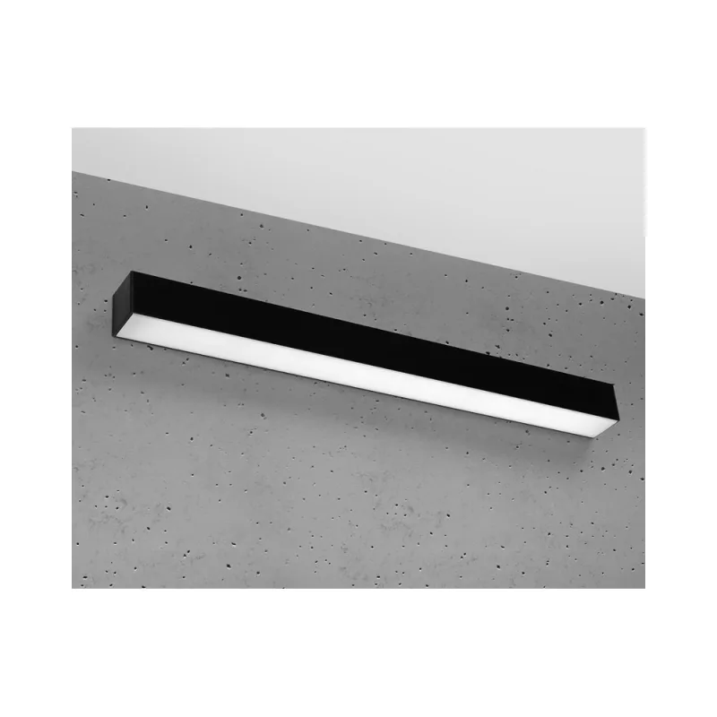 Aplique de pared pinne led 65 negro 22w