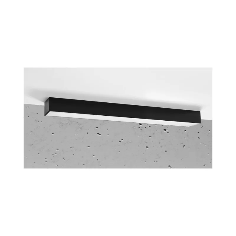 Aplique de techo pinne led 65 negro 22w