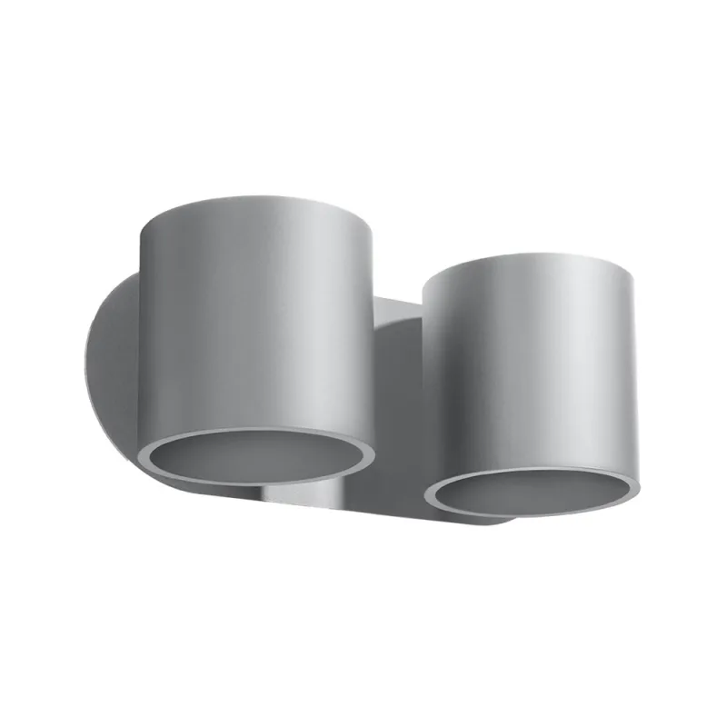 Aplique de pared orbis 2 gris g9