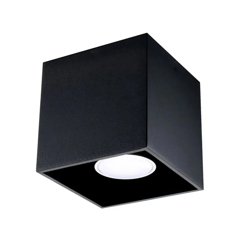 Aplique de techo quad 1 negro gu10