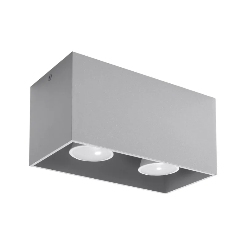 Aplique de techo quad gris gu10