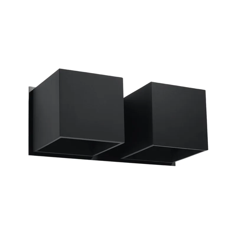 Aplique de pared quad 2 negro g9