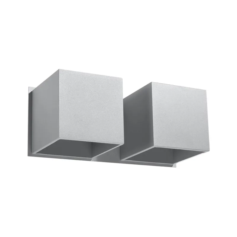 Aplique de pared quad 2 gris g9