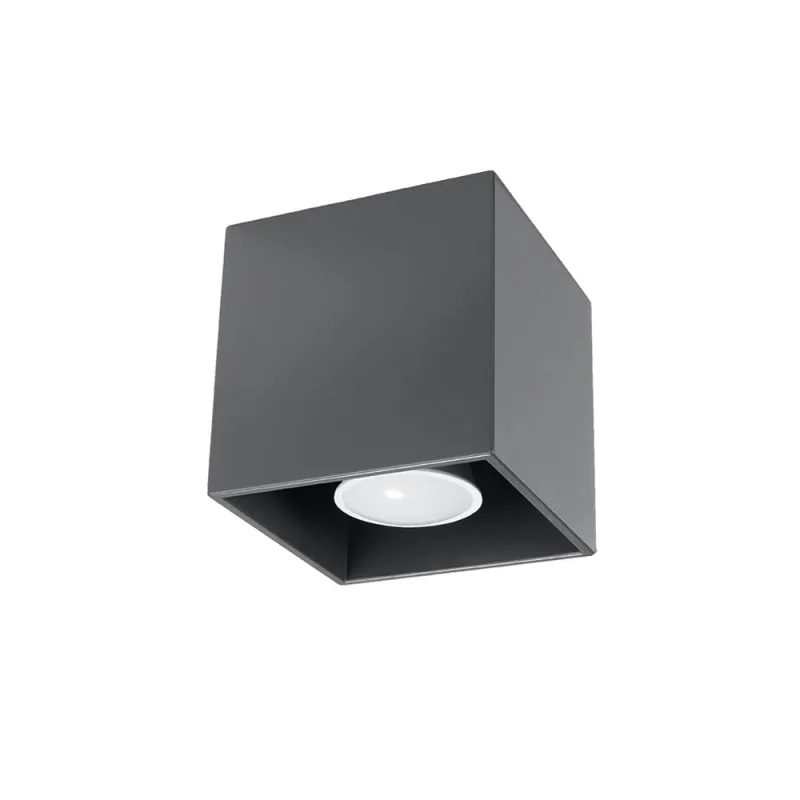 Aplique de techo quad 1 antracita gu10