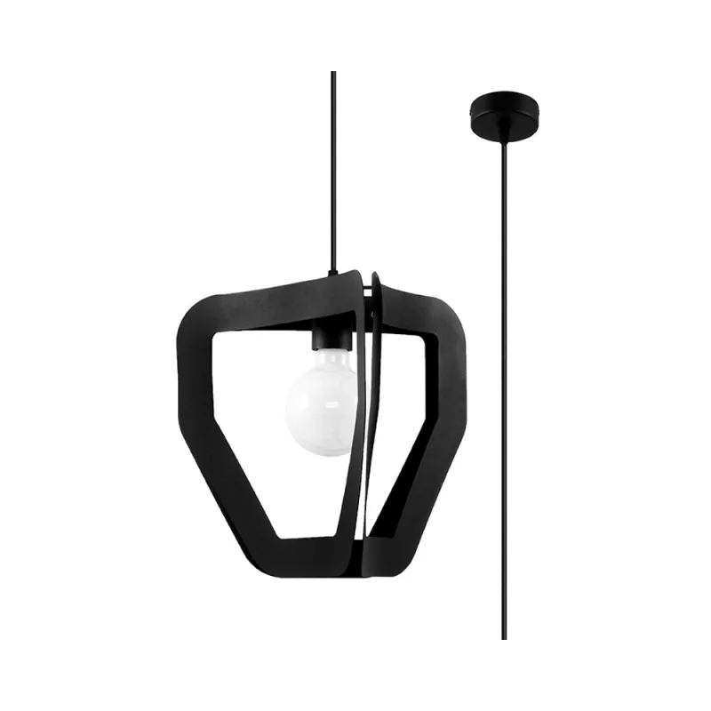 Lámpara de techo tres negro e27