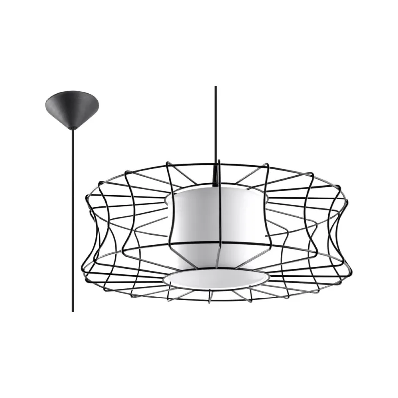 Lámpara de techo salerno negro e27