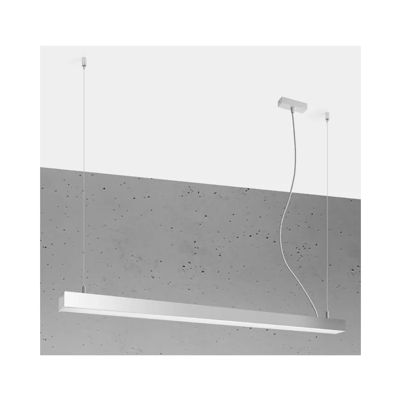 Lámpara de techo pinne led 115 gris 31w