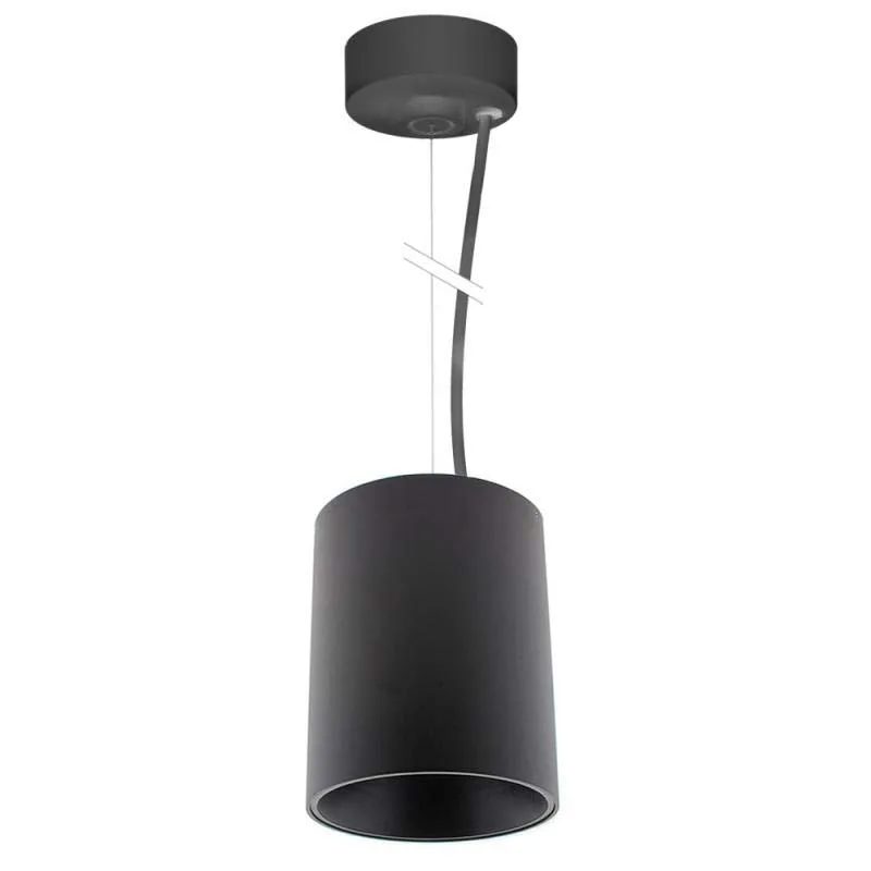 Lámpara suspendida negra prolux suspend housing round ø110