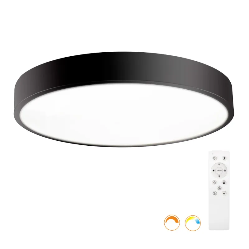 Kramfor big plafón 50w ø60cm cct negro blanco dual
