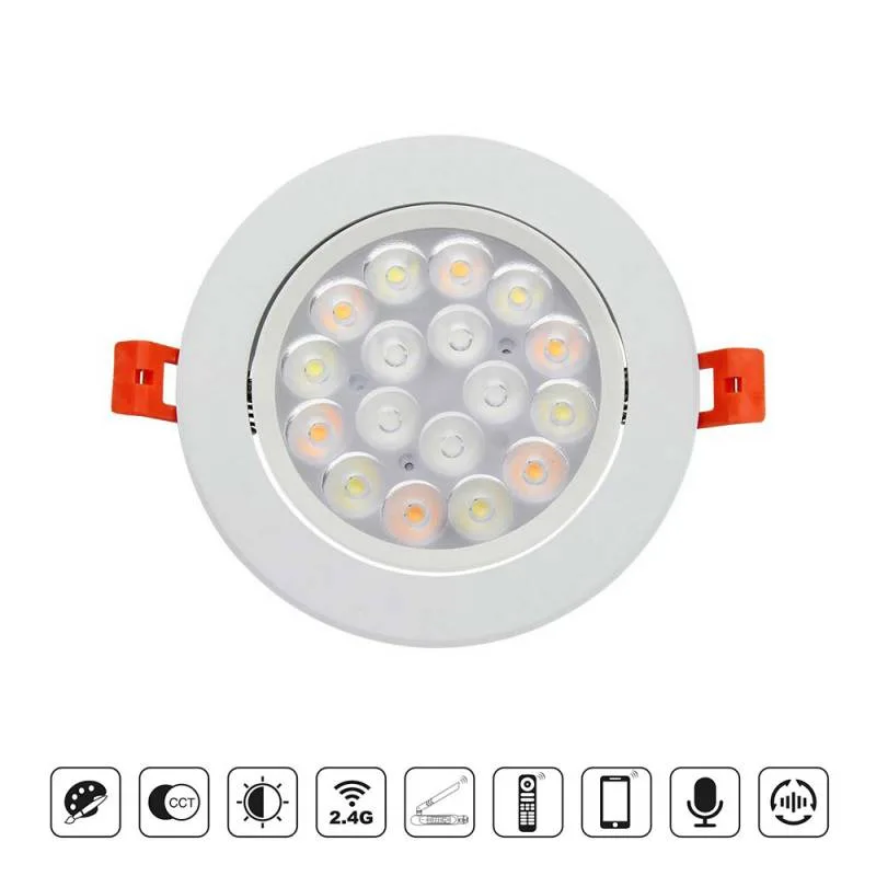 Foco skatt 9w rgb+cct (2.4ghz) rgb + blanco dual