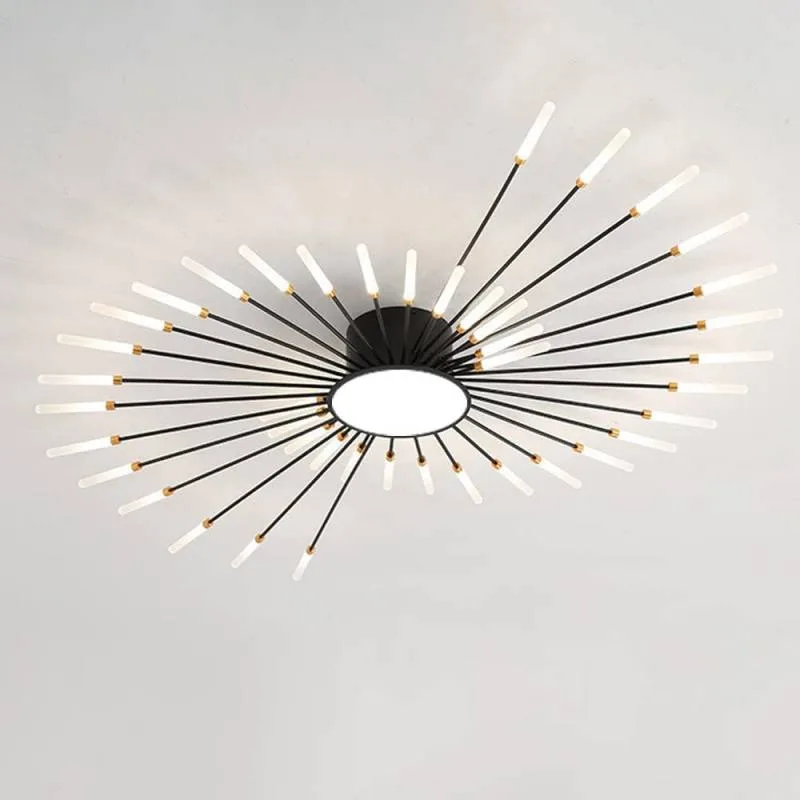 Lámpara fireworks led 42w+8w ø128cm cct antracita + mando 3000-4000-6000k