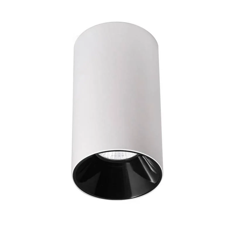 Box housing gu10 aplique techo blanco/negro cromo