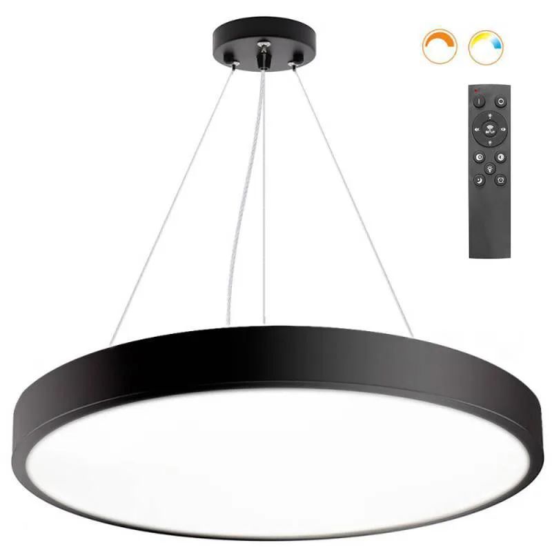 Kramfor big suspend 70w ø80cm cct negro blanco dual