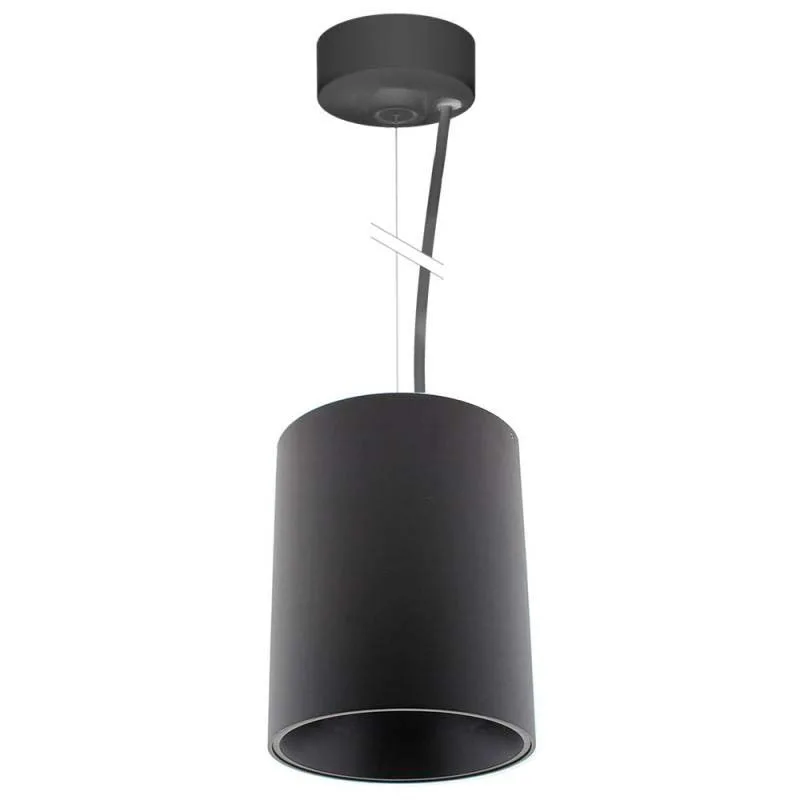 Lámpara de techo negra prolux suspend housing round ø135