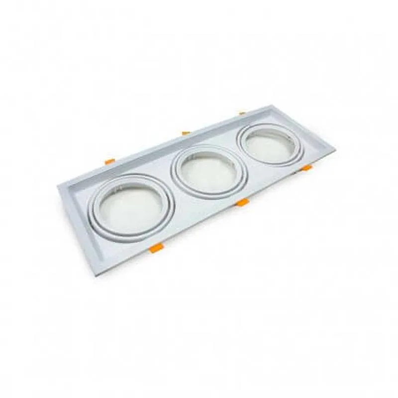 Marco triple kardan slim housing 3 focos blanco