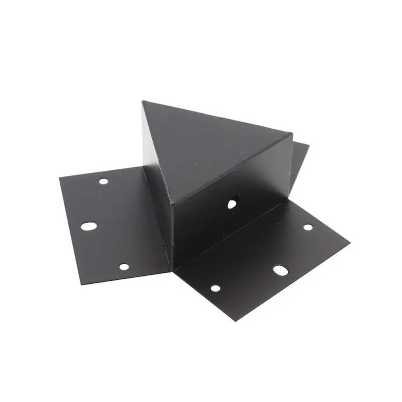 Unión triple 120° negra para luminaria lineal mod