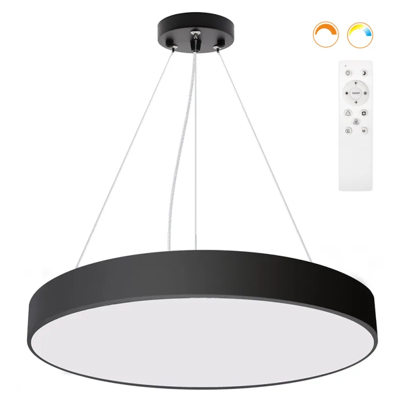 Kramfor big suspend 50w ø60cm cct negro blanco dual