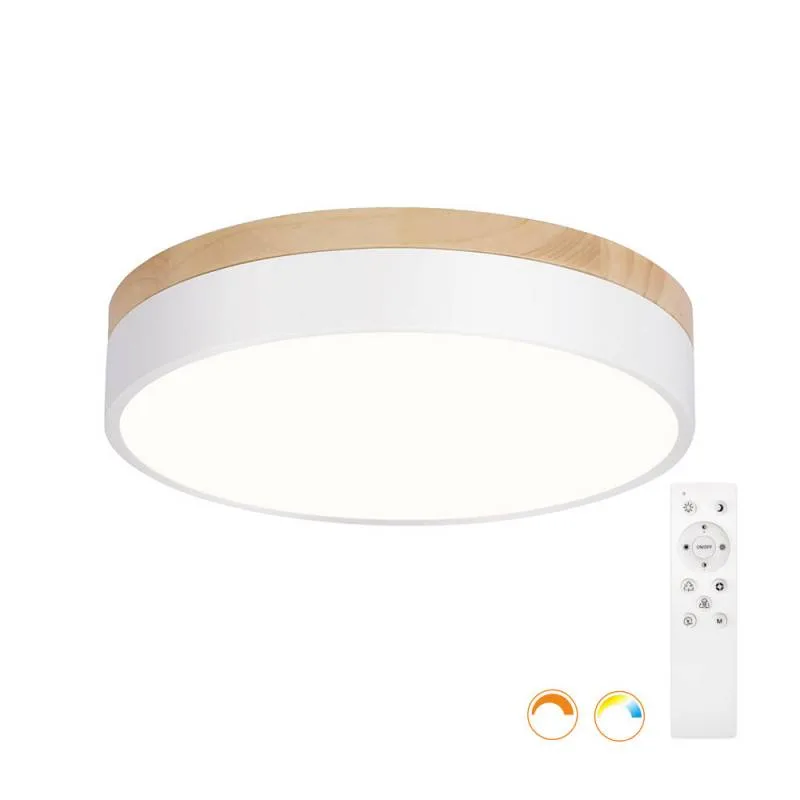 Plafón moon 22w 300mm cct mando+app blanco dual