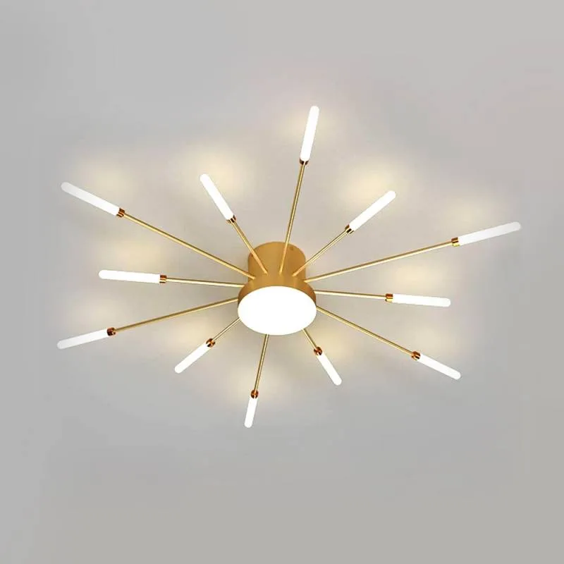 Lámpara fireworks led 12w+4w ø80cm cct gold + mando 3000-4000-6000k
