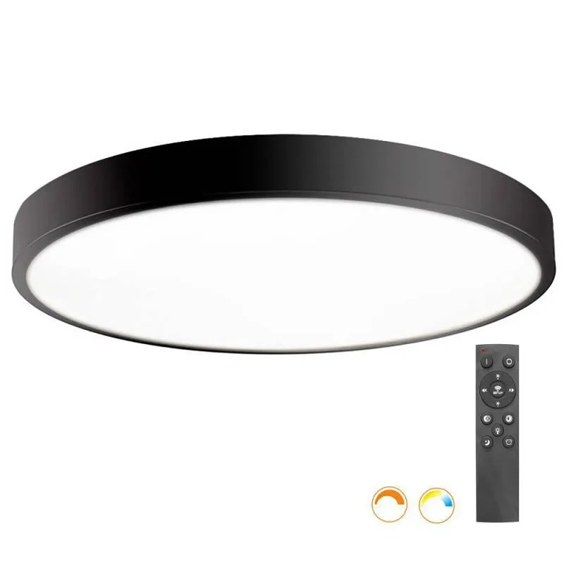 Plafón kramfor big 70w ø80cm cct negro blanco dual