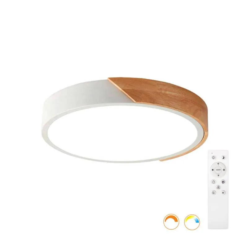 Plafón half moon 22w 300mm cct mando+app blanco dual