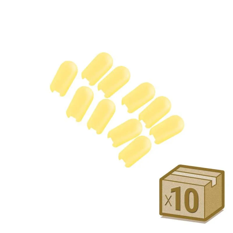 Tapa neon silicona 6x12mm color amarillo interior pack 10pcs
