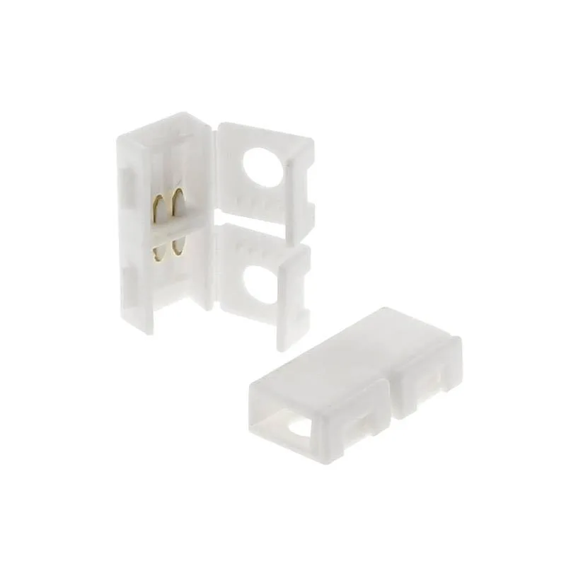 Unión intermedia tira led 220v cob13x6mm con conectores rápidos