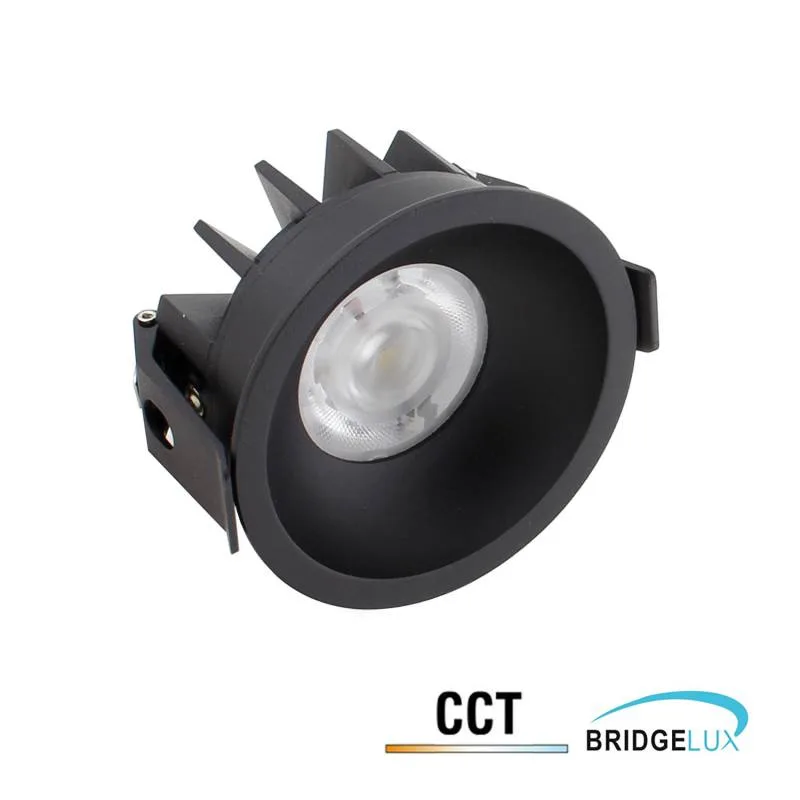 Downlight led lucerna bridgelux chip 12w ugr 19 36º 3cct negro 3000-4000-6000k