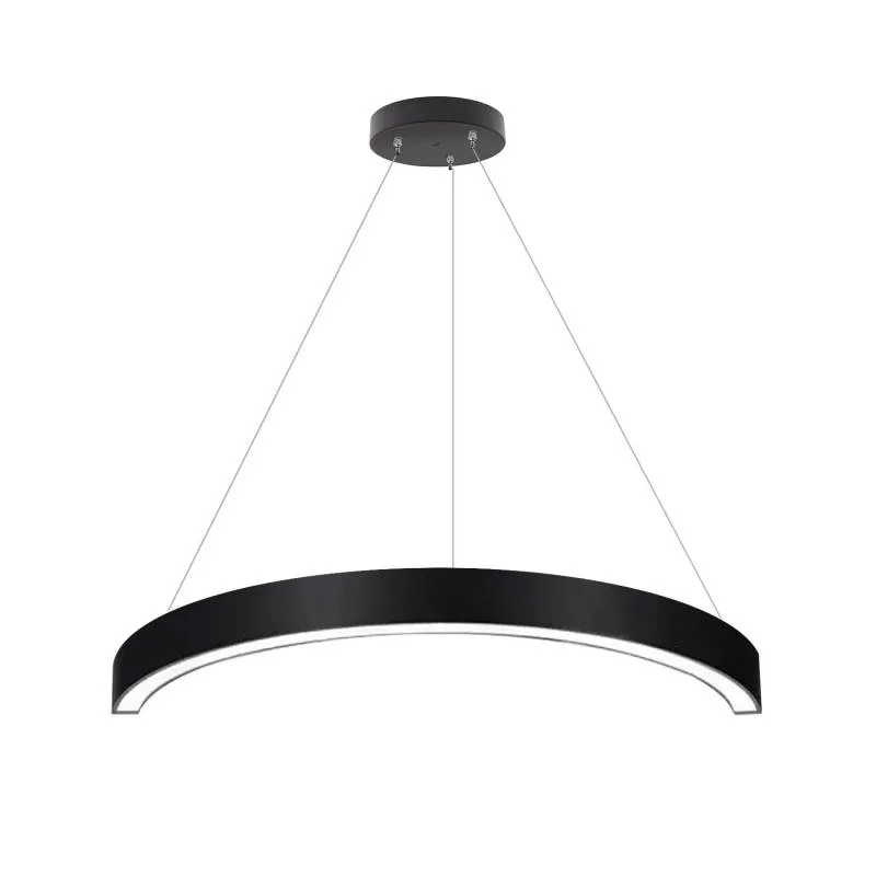 Luminaria superficie o suspendida moon 60w radio 500mm negro blanco cálido