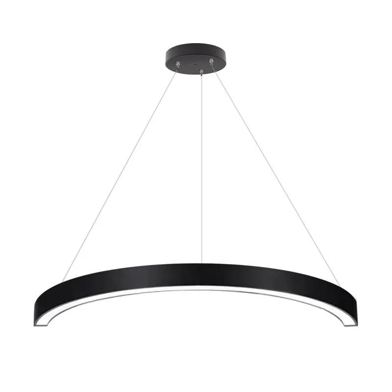 Luminaria superficie o suspendida moon 70w radio 600mm negro blanco neutro