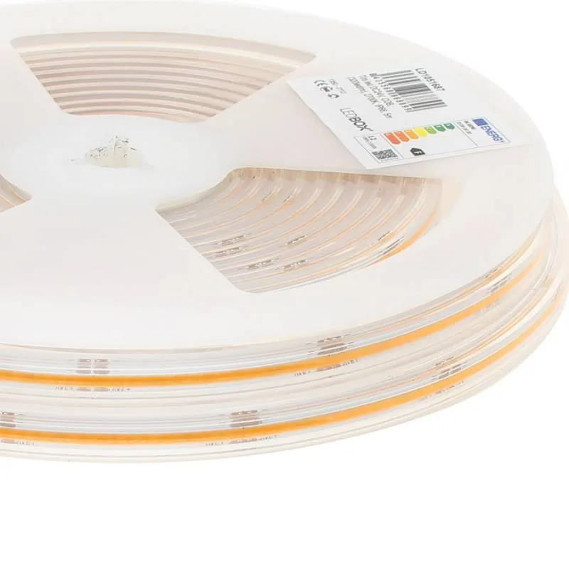 Tira led monocolor cob dc24v 5m (350led/m) 60w cri>92 ip66 blanco neutro