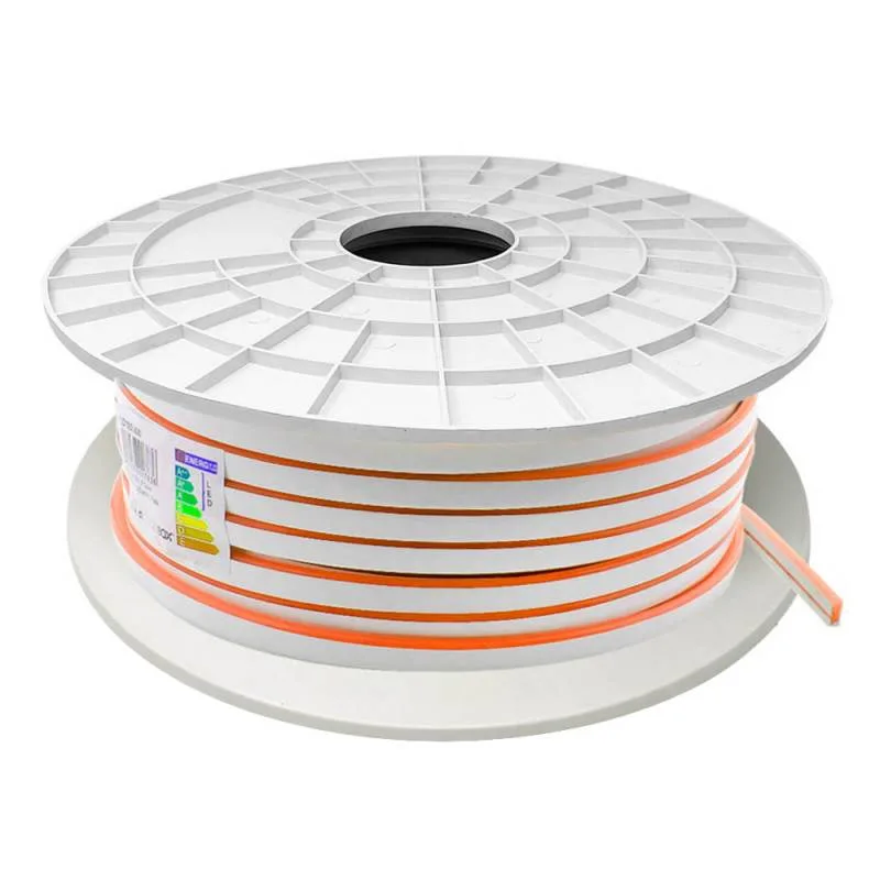 Led neon silicona monocolor dc24v 120led/m 6x12mm 1 metro corte 1cm blanco frío