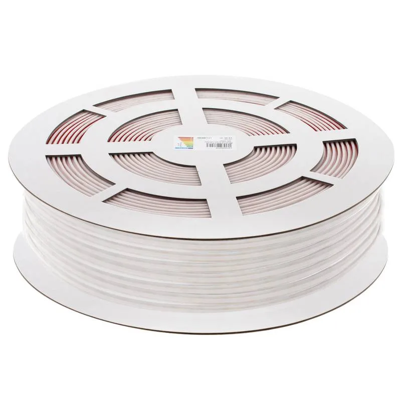 Tira led 220v cob 4*10mm 288led/m 10w/m carrete 50 metros con conectores rápidos 5cm corte ip68 silicona ambar