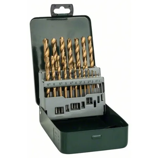 Bosch 2607019437 - Set con 19 brocas para metal, recubrimiento de titanio