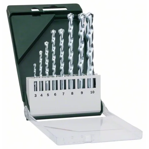 Set de brocas para piedra de 8 piezas3,0 x 60, 4,0 x 75, 5,0 x 85, 6,0 x 100, 7,0 x 100, 8,0 x 120, 9,0 x 120, 10,0 x 120