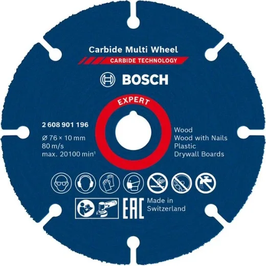 Disco de corte EXPERT Carbide Multi Wheel de 76 mm, 10 mm